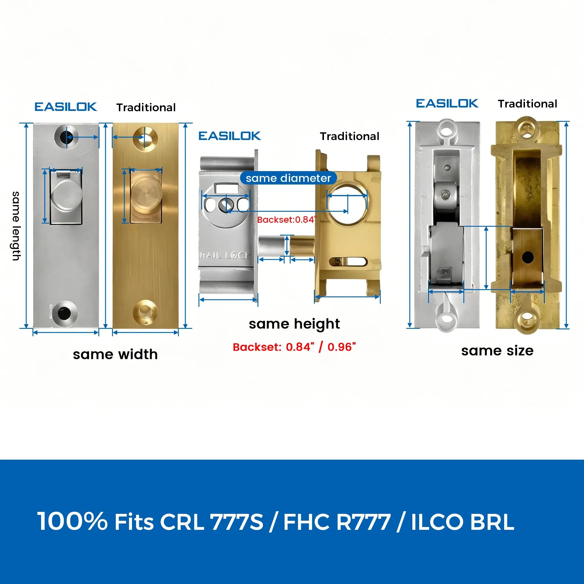 SK777 Bottom Rail Lock – CRL 777 Replacement